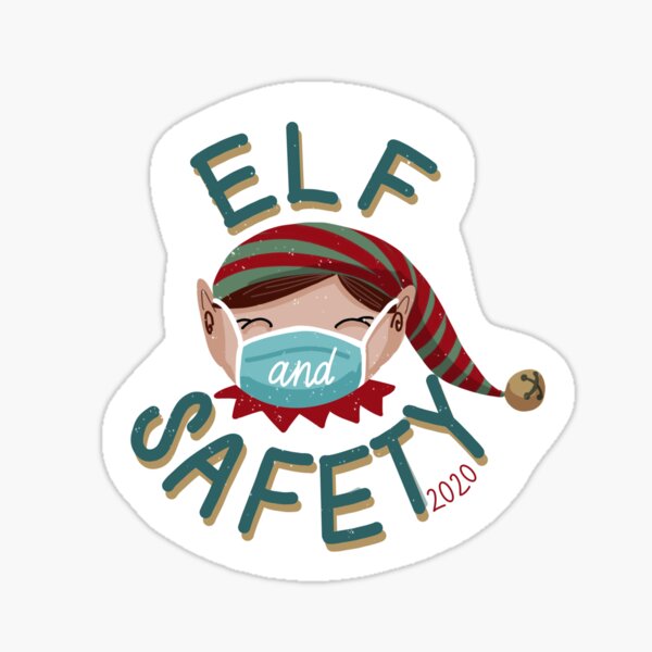 Elf and Safety COVID Xmas Sticker