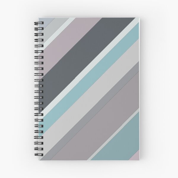 Item preview, Diagonal Bayadere Stripes in mauve, cerulean, stone blue, gray, charcoal, and teal.   designed and sold by squishyrainbow.