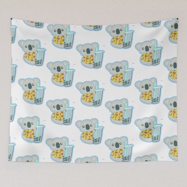 Item preview, Kawaii Koala Obsessed with Boba Drinks designed and sold by Yellow Coffee.