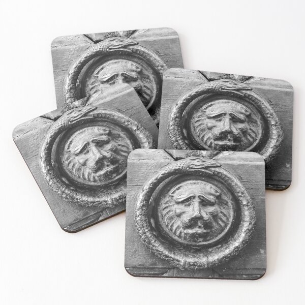 Item preview, Ouroboros Lion Head Antique Door Knocker - French Exteriors designed and sold by Dan Shachar.