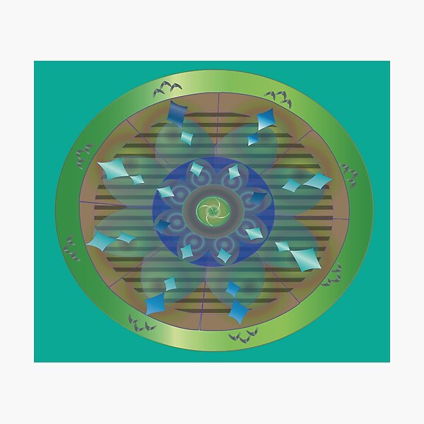 Item preview, Tibetan wheel mandala designed and sold by shimaart.