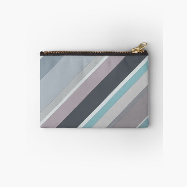 Item preview, Diagonal Bayadere Stripes in mauve, cerulean, stone blue, gray, charcoal, and teal.   designed and sold by squishyrainbow.
