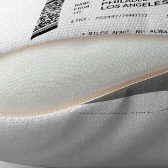 Alternate view of Boarding Pass 5748x5748 K&F Throw Pillow