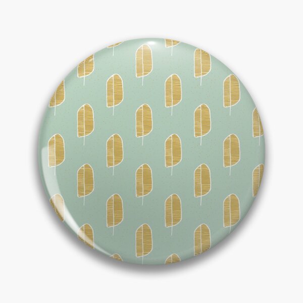 Item preview, Golden Leaf Mint Scandi Pattern designed and sold by HintofNature.