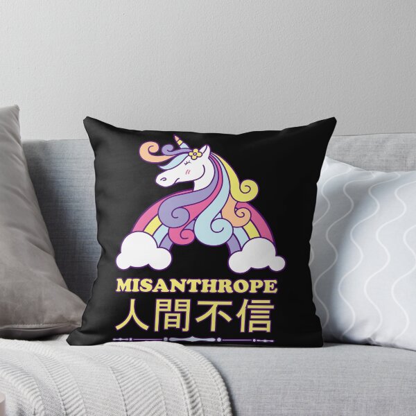 Item preview, Unicorn Cute Misanthrope Japanese  Kanji designed and sold by h44k0n.