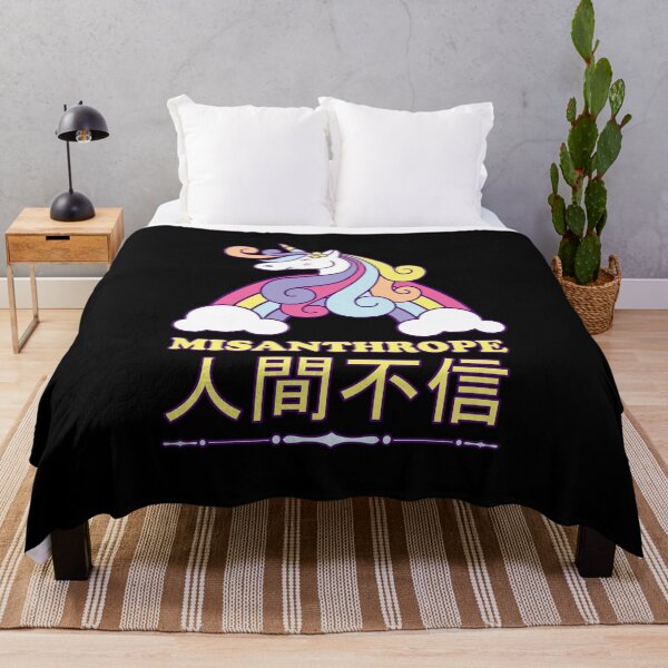 Item preview, Unicorn Cute Misanthrope Japanese Kanji designed and sold by h44k0n.