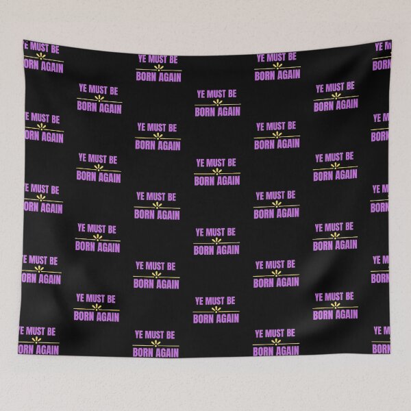 Item preview, Ye Must Be Born Again Christian Quote designed and sold by Beluved.