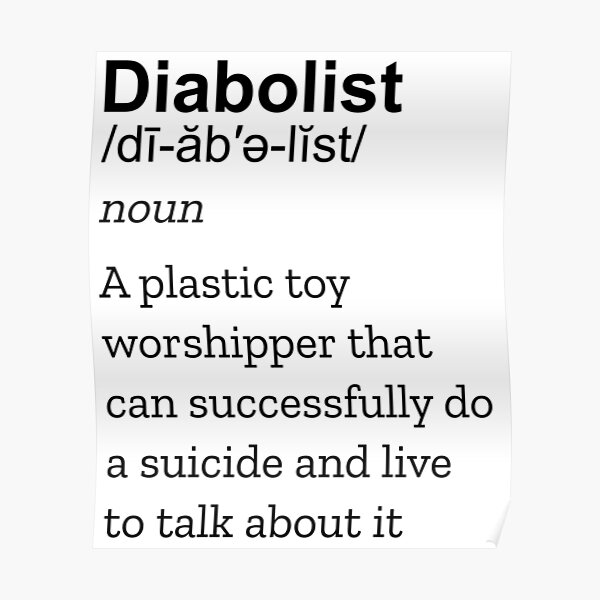 Diabolist Definition Poster