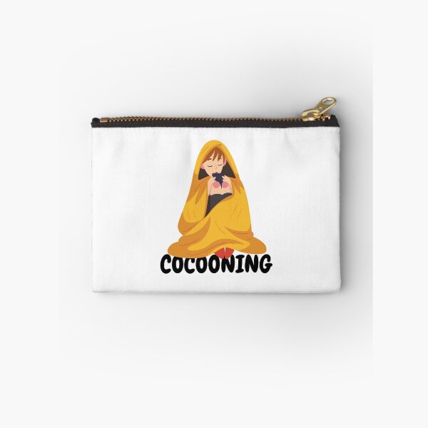 Item preview, Cocooning cozy drinking cocoa with blanket wrapped around designed and sold by Digibee.