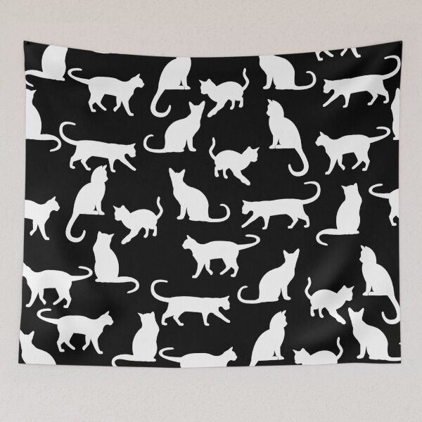 Item preview, Cat pattern, white cats  designed and sold by patternme.