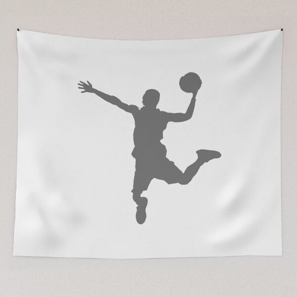 Item preview, Grey Dunking Basketball Player Silhouette designed and sold by Express YRSLF.