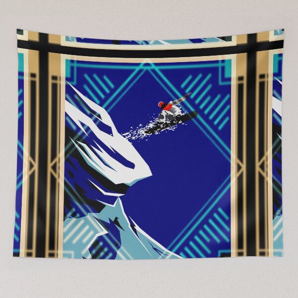 Item preview, SNOWBOARDING ART DECO designed and sold by ELEGANZZIA.