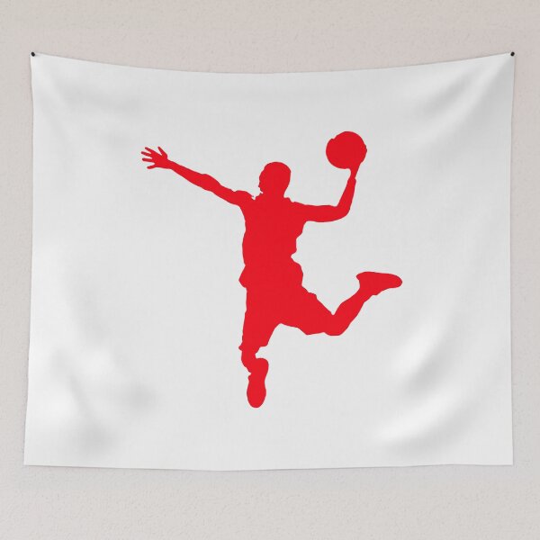 Item preview, Red Dunking Basketball Player Silhouette designed and sold by Express YRSLF.