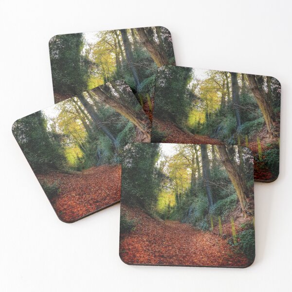 Item preview, Country Footpath with Dark Autumn Leaves Devizes Wiltshire designed and sold by KALEIDOSCOPE UK.