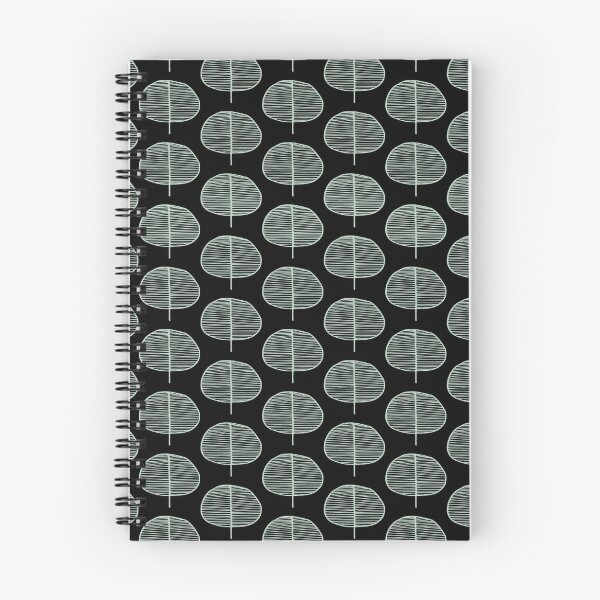 Item preview, Mint Leaf Black Scandi Pattern designed and sold by HintofNature.