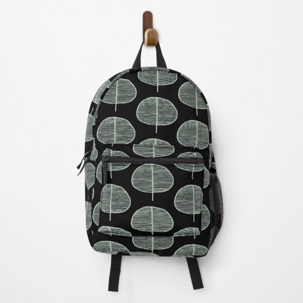 Item preview, Mint Leaf Black Scandi Pattern designed and sold by HintofNature.