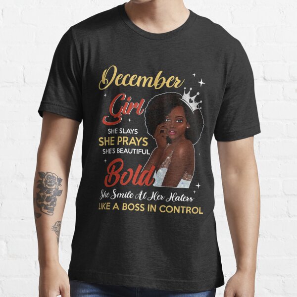  December Girl She Slays She Prays Beautiful Birthday T-Shirt  T-Shirt : Clothing, Shoes & Jewelry