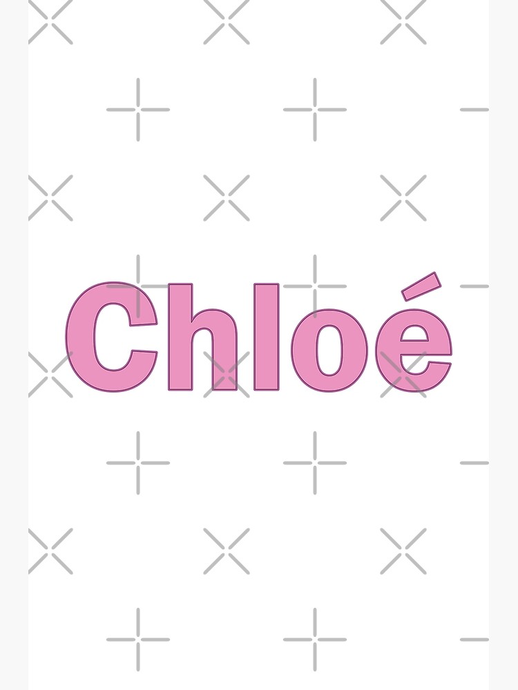 Disover Chloé pink name personalised lettering text Premium Matte Vertical Poster