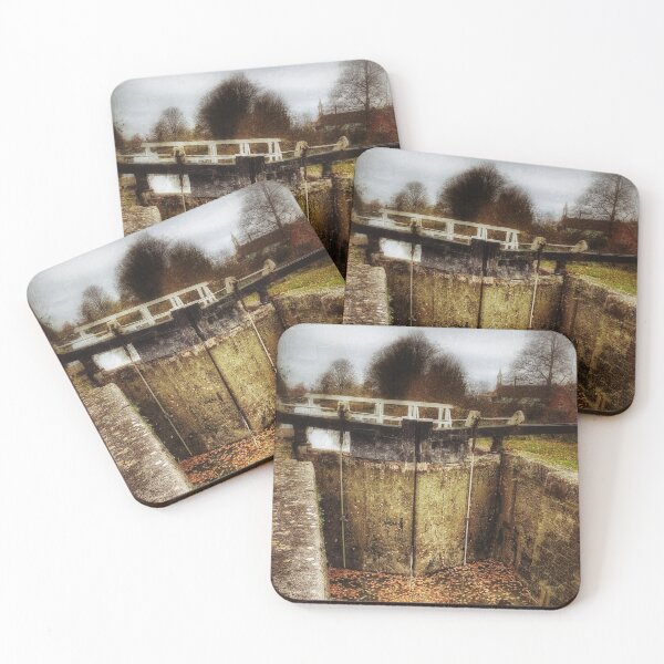 Item preview, Canal Lock Gates Devizes Kennet & Avon Wiltshire Autumn designed and sold by KALEIDOSCOPE UK.