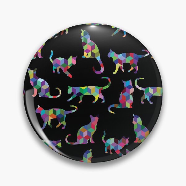 Item preview, Cat pattern, bright polygonal cats designed and sold by patternme.