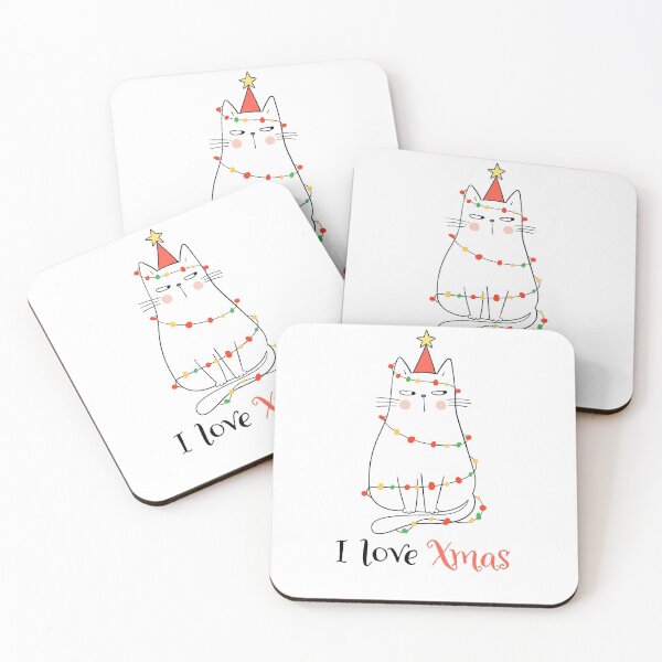 Item preview, I love Xmas - Christmas Cat designed and sold by Pawrtraits.