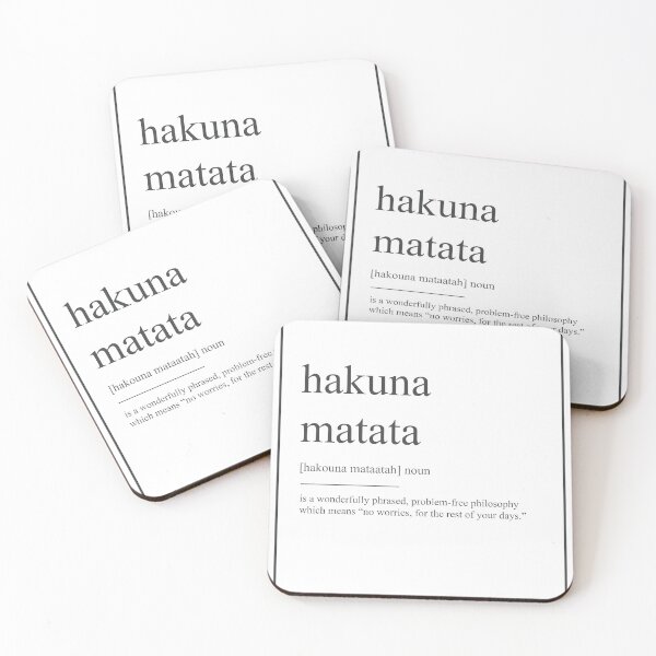 Item preview, Hankuna Matata 291 Watercolor Map Yoga Quote Defin designed and sold by vividpixelusa.