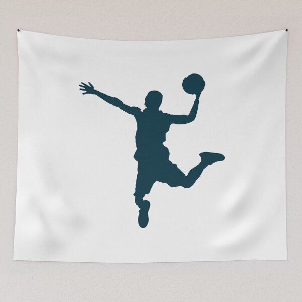 Item preview, Navy Dunking Basketball Player Silhouette designed and sold by Express YRSLF.