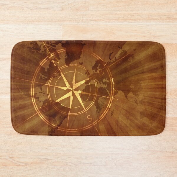 Item preview, Grunge Old Map With Compass Rose Damaged Retro Style Design World Map Background With Browny Rays Background designed and sold by GraphixDisplate.