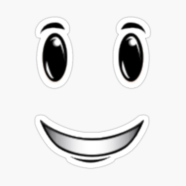 Winning Smile Face Sticker By Chill Shop Redbubble - face cool caras de roblox