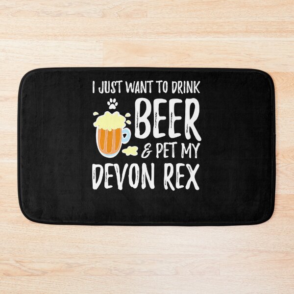 Item preview, Beer and Devon Rex Funny Cat Mom or Cat Dad Gift Idea designed and sold by hasagi357.