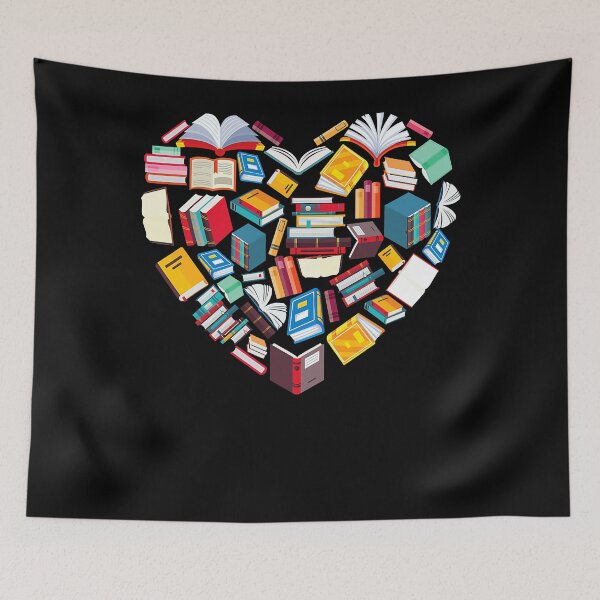 Item preview, Book Lover Heart Shape reading club Librarian Library gifts designed and sold by hasagi357.