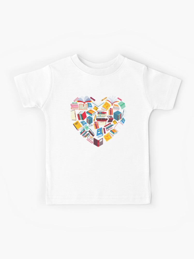 Reading T-Shirt Book Librarian Library Heart Tee Reading T-Shirt Book Librarian Library Heart Tee