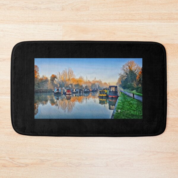 Item preview, Barges at top of Caen Hill Flight Kennet & Avon Canal Devizes Wiltshire designed and sold by KALEIDOSCOPE UK.