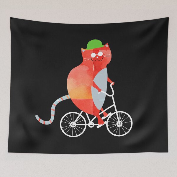 Item preview, Gato montando bicicleta designed and sold by LazyHatter.