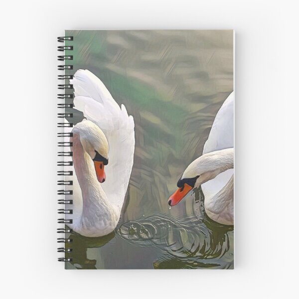 Item preview, Pair of White Swans on Kennet & Avon Canal Devizes Wiltshire designed and sold by KALEIDOSCOPE UK.