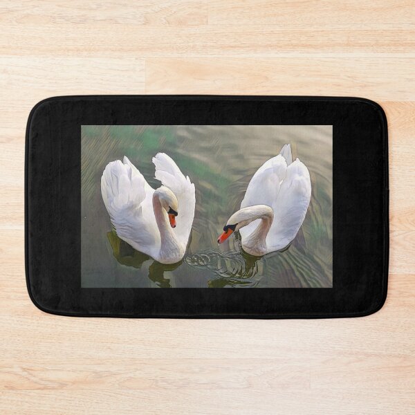 Item preview, Pair of White Swans on Kennet & Avon Canal Devizes Wiltshire designed and sold by KALEIDOSCOPE UK.