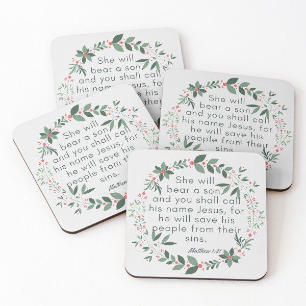 Item preview, Bible Verse - Matthew 1:21 - Christmas designed and sold by Sandra Le Roux.