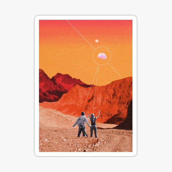 Mars Holidays Sticker