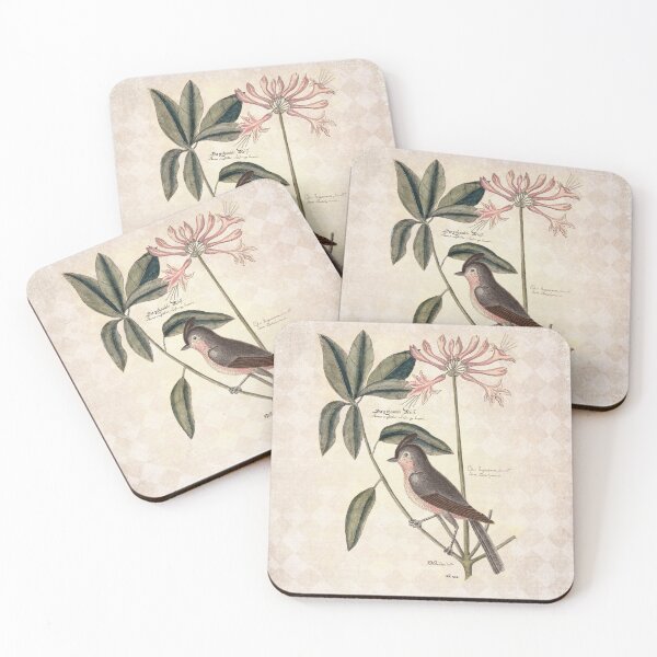 Item preview, Tufted Titmouse Vintage Bird and Flowers Collage designed and sold by AntiqueImages.