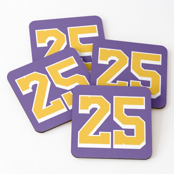 Item preview, 25 Yellow Number Twenty-five Purple Basketball Jersey designed and sold by elhefe.