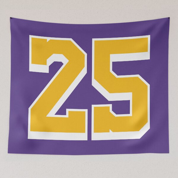 Item preview, 25 Yellow Number Twenty-five Purple Basketball Jersey designed and sold by elhefe.
