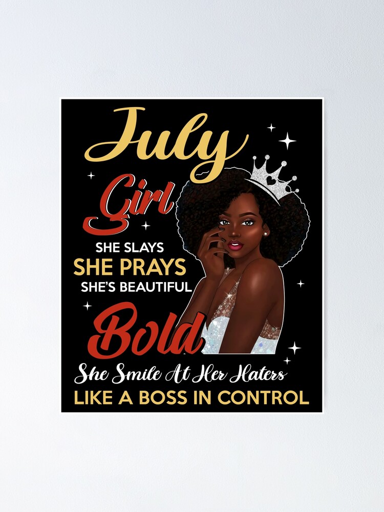 July Girl She Slays She Prays She's Beautiful' Sticker