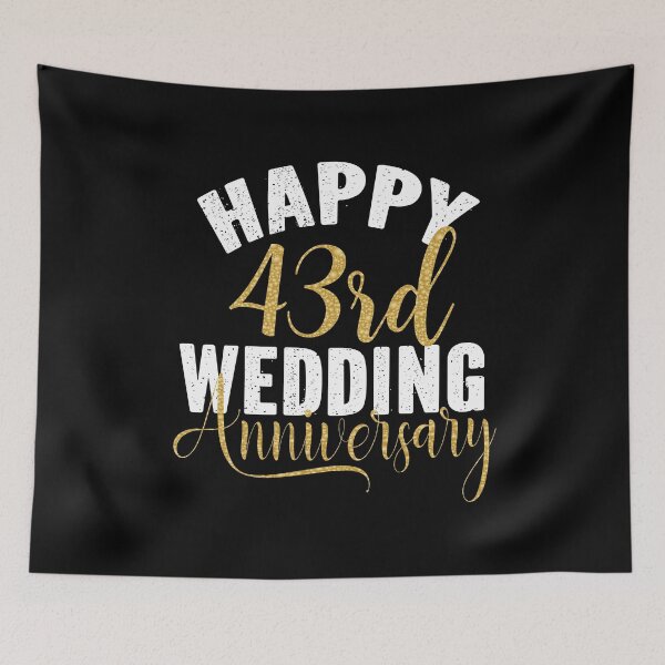 Item preview, Happy 43rd Wedding Anniversary Matching Gift For Couples design designed and sold by Grabitees.