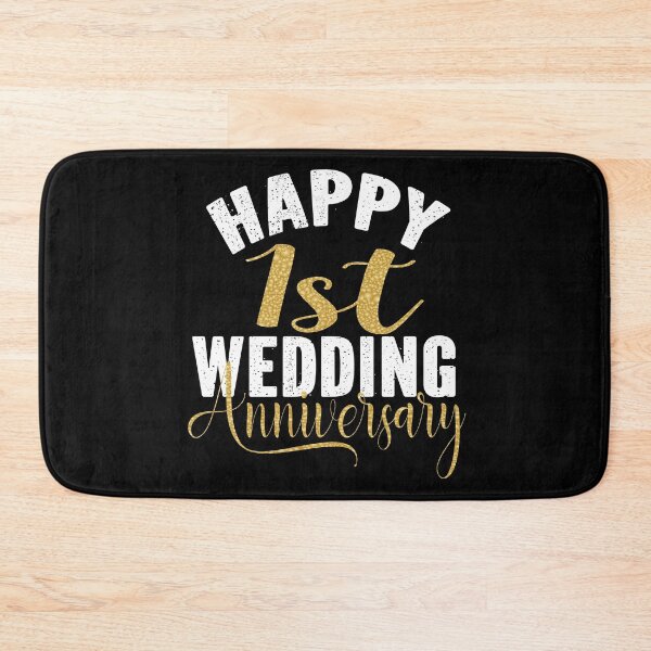 Item preview, Happy 1st Wedding Anniversary Matching Gift For Couples print designed and sold by Grabitees.