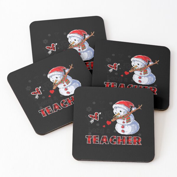 Item preview, I Love Being A Teacher Christmas Dabbing Snowman Decorations designed and sold by hasagi357.