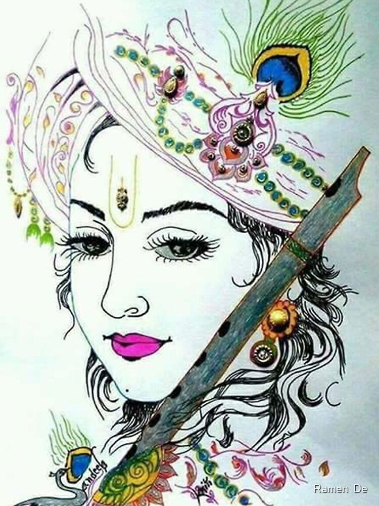 Shree Krishna Sketch Easy and Beautiful | Lord Krishna Drawing | God Drawing  Video - YouTube