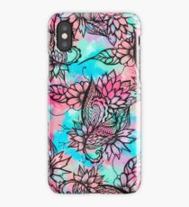 Modern floral watercolor hand drawn fall trend iPhone Case