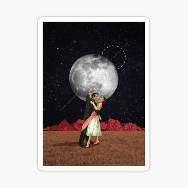 Dance with the moon Sticker
