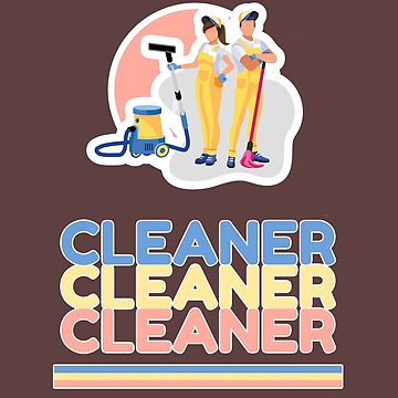 Artwork thumbnail, Retro Cleaner Funny Cleaning Humor Gifts for Maids by SavvyCleaner