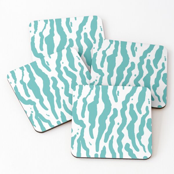 Item preview, Cyan and white zebra stripes designed and sold by dovedesign.
